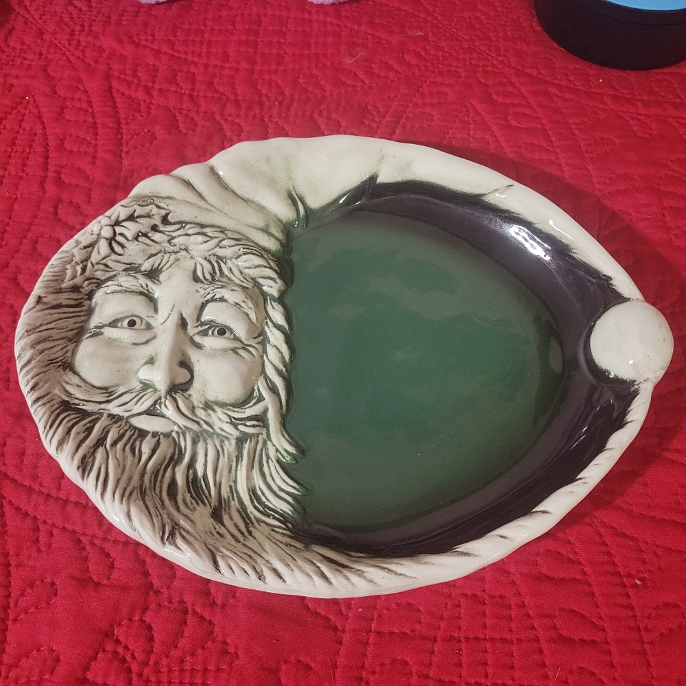 Flat Earth Santa Plate